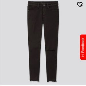 PLUS Black Distressed Stretch Skinny Jean